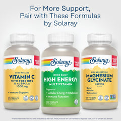 SOLARAY multivitamin on shelf illustrating daily energy and immune support