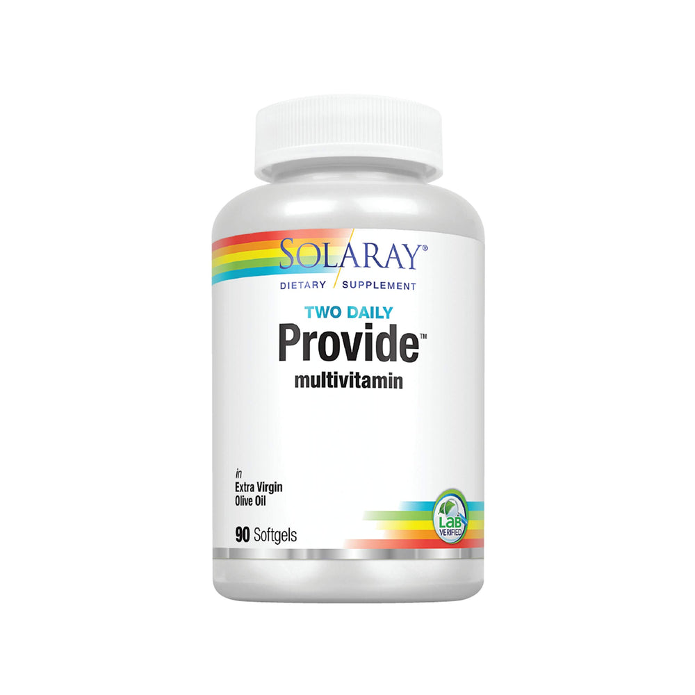 SOLARAY Provide Multivitamin bottle visual showing daily essential nutrients.