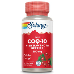 SOLARAY Pure CoQ-10 200 mg bottle for daily heart support.