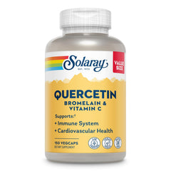 SOLARAY Quercetin Bromelain Vitamin C bottle pour supports daily immune routines