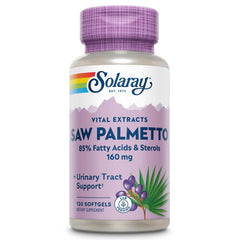 SOLARAY Saw Palmetto softgel bottle for daily prostate support