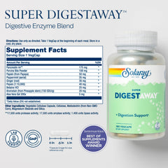 SOLARAY Digestaway label highlighting enzyme blend and ingredients