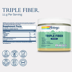 SOLARAY Triple Fiber Powder being poured into a glass for quick daily use