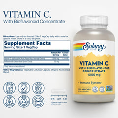 Solaray Vitamin C 1000mg capsules with rose hips and acerola illustration