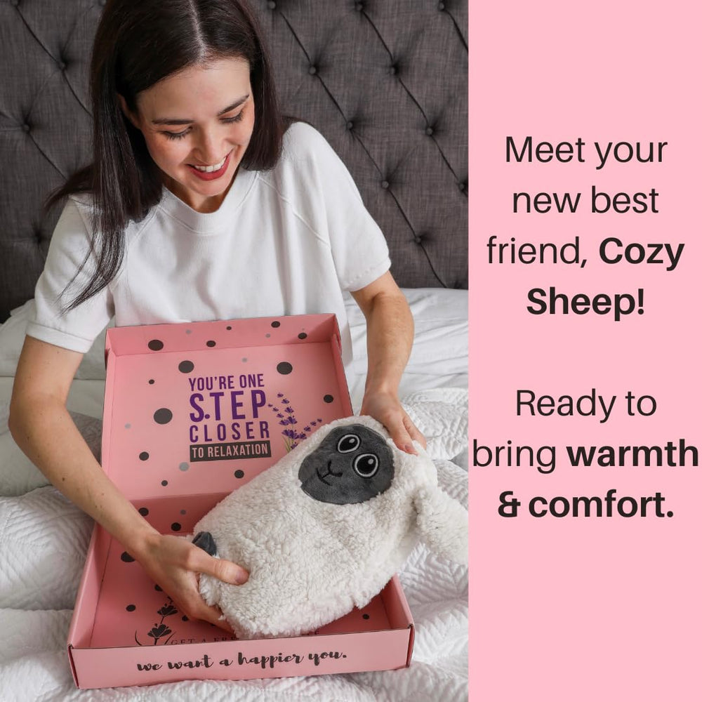 Solayman's Cozy Sheep provides gentle back and shoulder heat for relaxation.