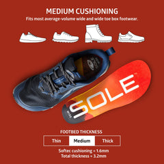 SOLE heat-moldable insoles let you tailor support at home.