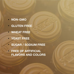 Solgar B-Complex 50 nutrition panel close-up showing vitamin blend.