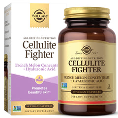 Solgar Cellulite Fighter bottle front shows daily skin support formula.