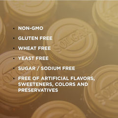 Solgar Ginkgo Biloba box emphasizes gluten-free and dairy-free promise