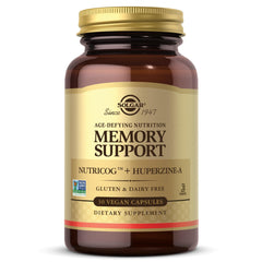 Solgar Memory Support capsules ready for daily use.