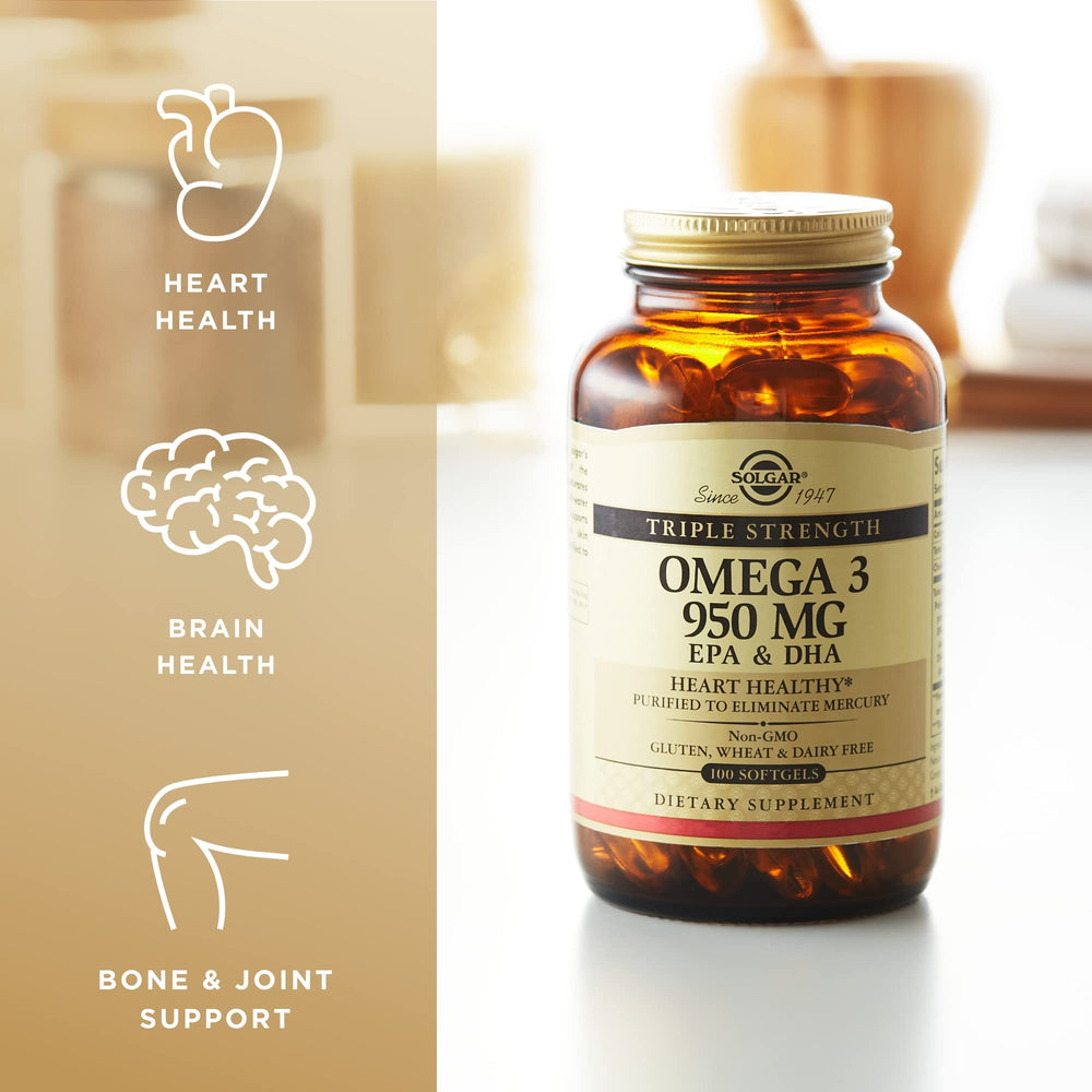 Solgar pack-of-2 omega-3 softgels image showcases value and daily convenience.