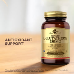 Solgar veggie capsules offer a plant-based glutathione option.