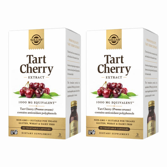 Solgar Tart Cherry 1000 mg bottle front highlighting antioxidant-rich formula