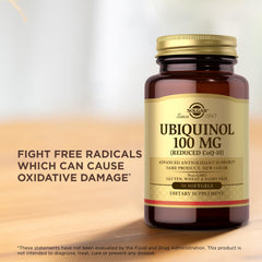 Solgar ubiquinol ingredients list zoom shows non-GMO profile.