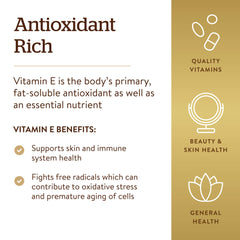 Solgar Vitamin E bottle label communicates vegetarian-friendly ingredients