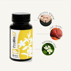 Solle Naturals ProBio IQ bottle on a shelf showing a reliable month-long supply
