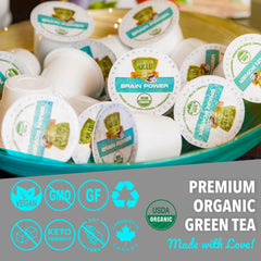 Sollo Brain Power in action, cinnamon-spiced tea ready to sip.