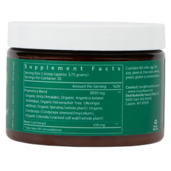 Solluna Greens Superfood Powder spoon showing convenient serving