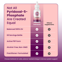 Soltrients B6 P5P vegan label indicating plant-based option