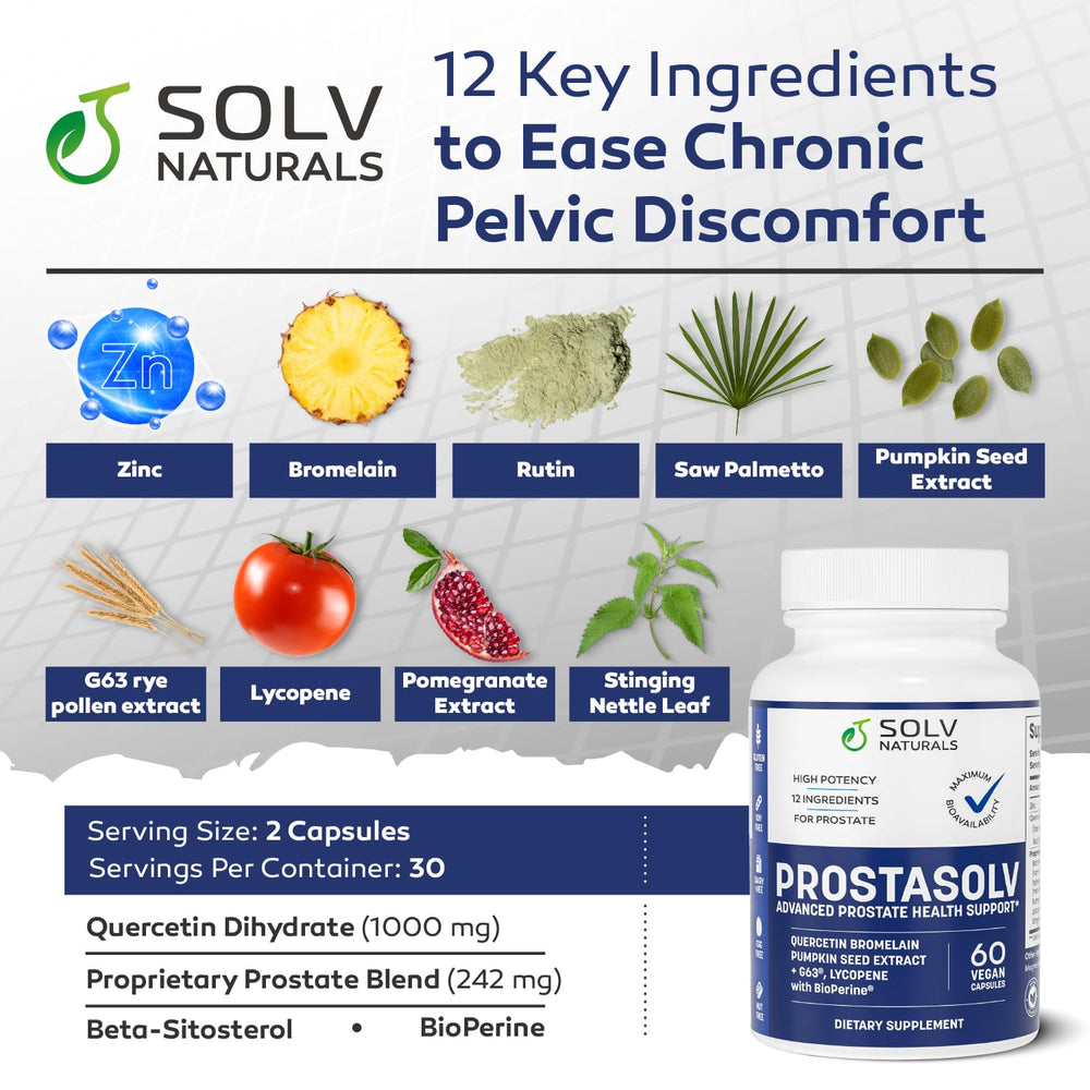 Pumpkin seed extract in PROSTASOLV supporting pelvic health.