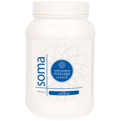 Soma Silk massage cream bottle with arnica, silky glide for professional massage