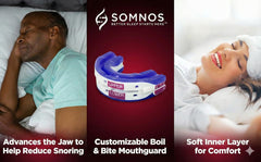 Somnos Anti Snore Mouthguard comfortable fit reducing mouth fatigue during extended wear