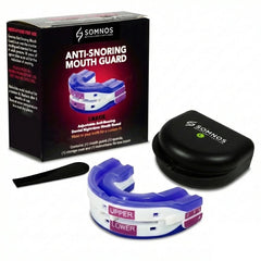 Somnos Anti Snore Mouthguard front view showing a comfortable night guard for better sleep