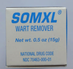 SOMXL application scene shows simple dab-on use for targeted wart care.