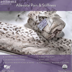 Sonoma Lavender spa heat wrap supporting lower back with soft, weighted warmth