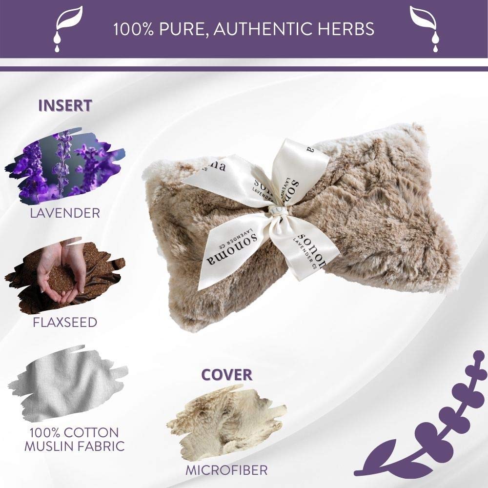 Sonoma Lavender Spa Mask flaxseed insert for moist heat and comfort.