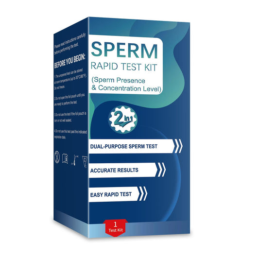 SOOMIO Sperm Check kit packaging for private at-home testing and discreet use
