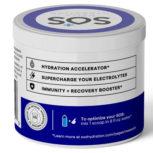 SOS Hydration stick packet for on-the-go hydration with balanced electrolytes