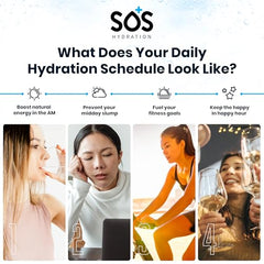 SOS Hydration watermelon glass after mixing shows a crisp, refreshing drink.