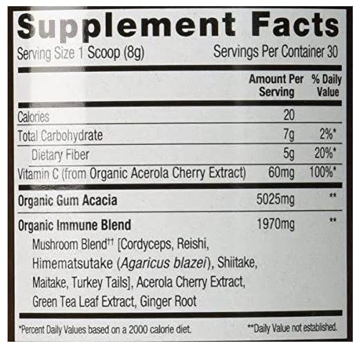 SOTRU Organic Mushroom Blend with ginger and green tea highlights quality ingredients.