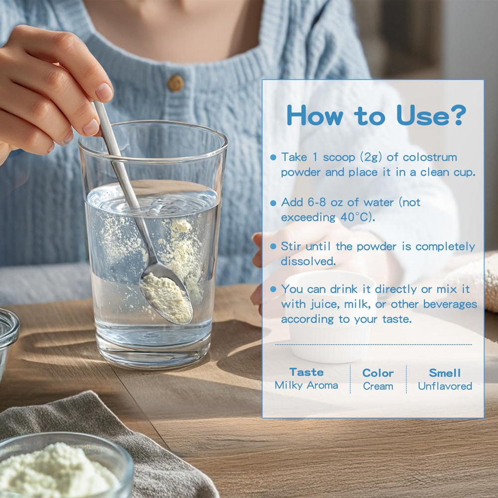 Sound Health Colostrum bottle closeup showing natural source and purity