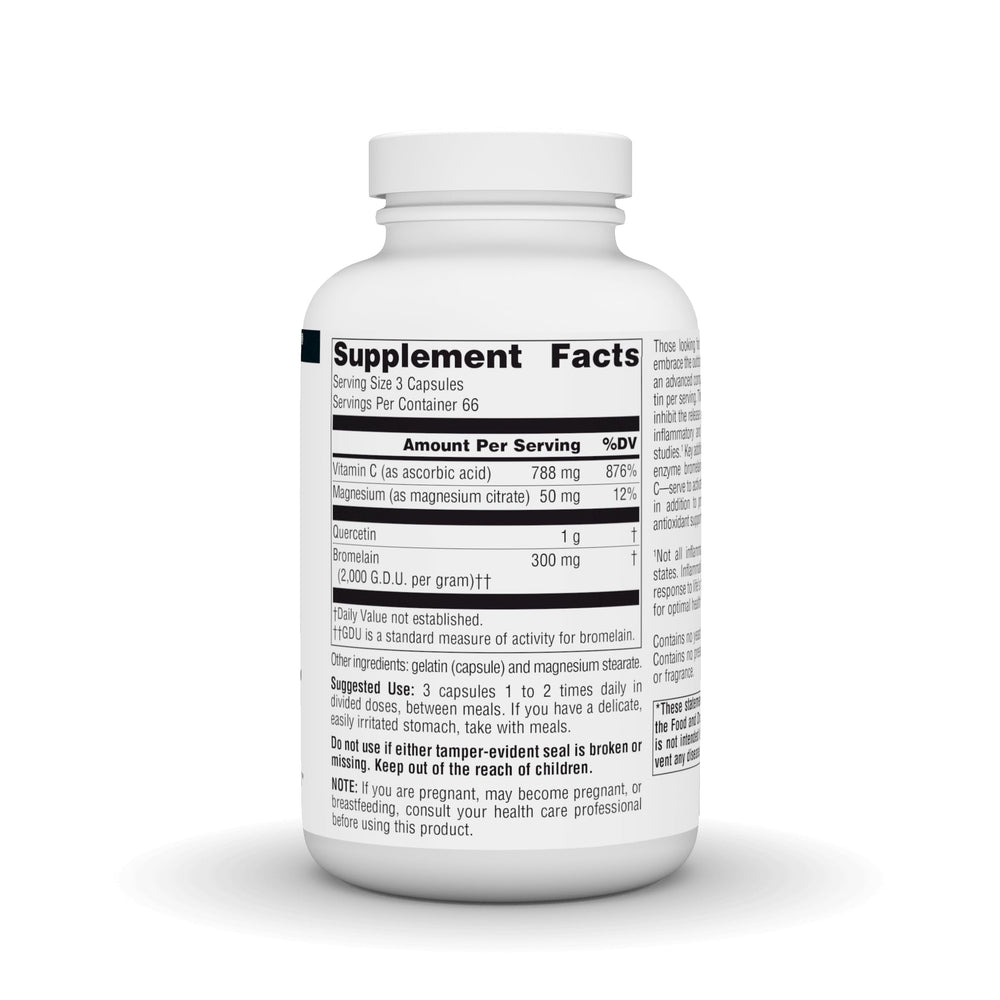 Source Naturals Activated Quercetin label highlighting quercetin and bioflavonoids blend.