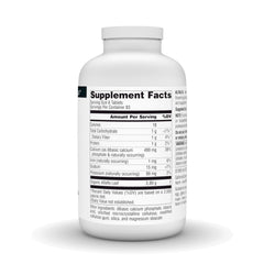Source Naturals Alfalfa leaves close-up highlights vibrant greens and nutrient content.