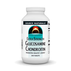 Source Naturals glucosamine chondroitin bottle front for joint support.