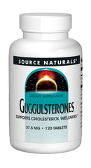 Source Naturals Guggulsterones bottle front suggests heart support.