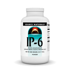 Source Naturals IP-6 Powder bottle label for daily supplement routine.