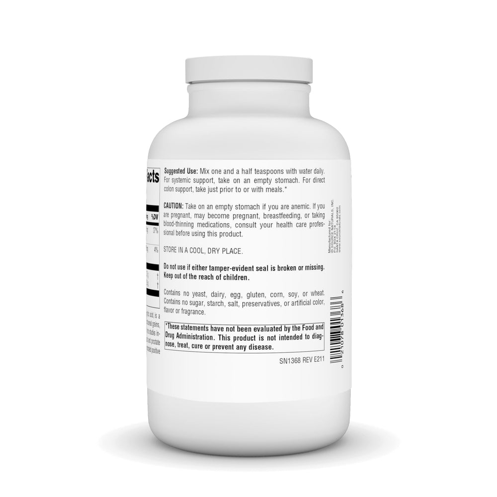 Close-up of Source Naturals IP-6 Powder packaging highlighting purity.