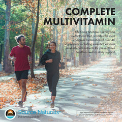 Source Naturals Life Force Multiple bottle with meals scene.