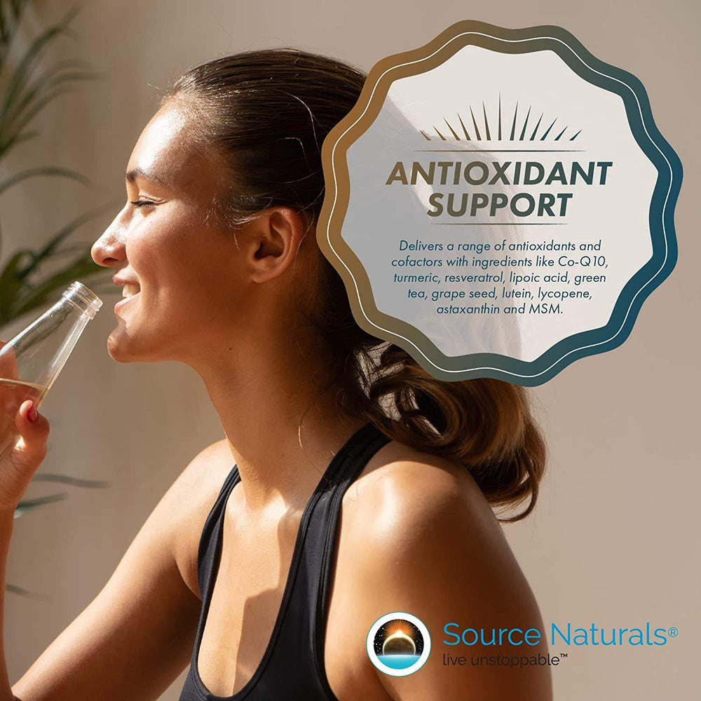 Source Naturals Life Force Multivitamin on desk during morning routine