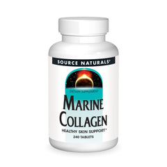 Source Naturals Marine Collagen bottle front showing packaging and skin support.