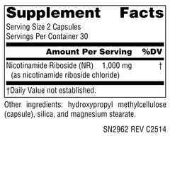 Source Naturals NR capsules shown for daily NAD+ support and healthy aging.