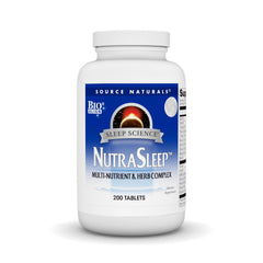 Source Naturals NutraSleep bottle front with melatonin-free relaxation support.