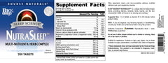 NutraSleep packaging highlighting vegetarian formula and allergen-conscious profile.