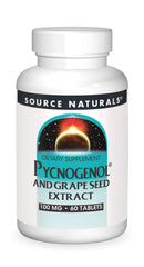 Source Naturals Pycnogenol and Grape Seed Tablets – front view for daily antioxidant support.