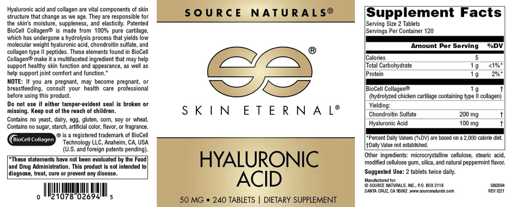 Packaging box featuring Skin Eternal Hyaluronic Acid for easy daily use.