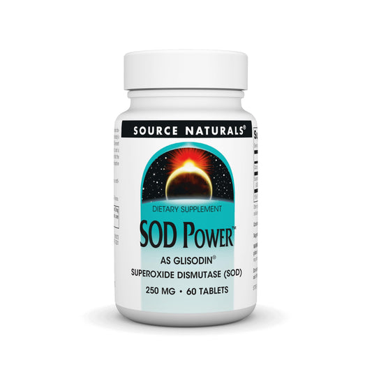 Source Naturals SOD Power tablet closeup for daily antioxidant support